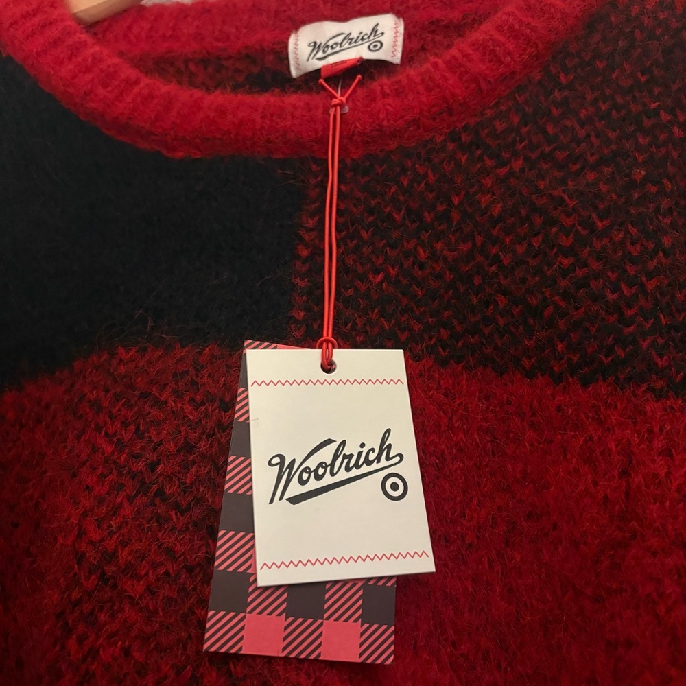 Woolrich Bold Red and Black Plaid Sweater - Picture 7 of 8